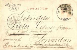 Vágújhely, Nové Mesto nad Váhom, Waag-Neustadtl; vásár, takarékpénztár, népbank. Brück Ignác kiadása...