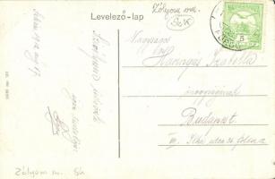 Szliács, Sliac; Hungária szálloda, aranyozott ablakok / hotel with golden decorated windows