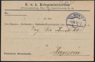1918 Bécsi hadügyminisztériumi értesítő elesett katonáról