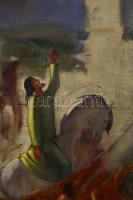 Ruzicskay György (1896-1993): Keresztállítás. Olaj, vászon, jelzett, keretben, 100×100 cm