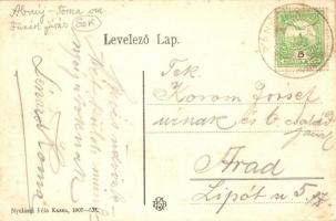 Ránk, Rankfürdő; Posta megérkezése, postás kocsi, kiadja Nyulászi Béla / post carriage (EK)