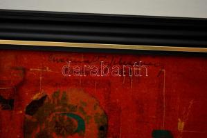 Gyarmathy Tihamér (1915-2005): Kompozíció 1965. Kollázs, farost, jelzett (tükörírásban), keretben, 3...