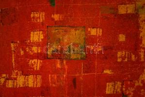 Gyarmathy Tihamér (1915-2005): Kompozíció 1965. Kollázs, farost, jelzett (tükörírásban), keretben, 3...