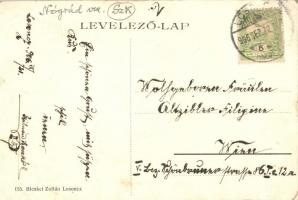 Losonc, Lucenec; Vasút utca, Berger Henrik kávéháza. Bicskei Zoltán kiadása / street view with cafe ...