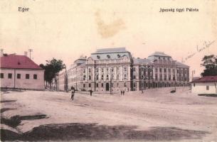 Eger, Igazságügyi palota, Özv. Wahl Adolfné kiadása (ázott / wet damage)
