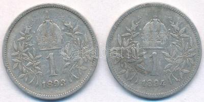 Ausztria 1893-1894. 1K Ag "Ferenc József" T:2-,3
Austria 1893-1894. 1 Corona Ag "Fra...