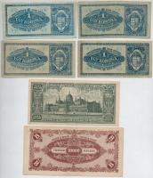 1920. 1K (4x) alacsony sorozatszámok + 1946.100.000.000MP + 10.000BP T:II-III