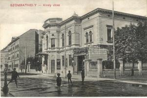 1914 Szombathely, Király utca, Kikaker Kálmán üzlete. Gabriel Ágoston kiadása