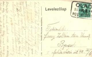 Szombathely, Olad; Római katolikus iskola, plébánia, utcakép, Hősök emlékoszlopa, Missziós kereszt a...