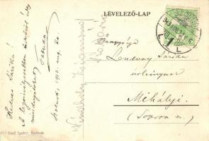 Szolnok, Városháza, utcakép, Sebők Nándor és Konsitzky György üzlete. Gerő Ignác kiadása