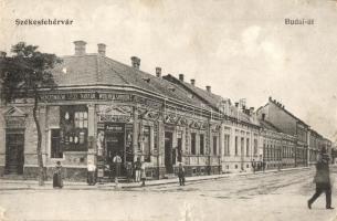 1912 Székesfehérvár, Budai út, Wollner Sándor hengermalmi liszt raktára és Fűszer kereskedése, üzlete (EK)