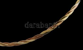 Ezüst(Ag) fonott nyaklánc, jelzett, h: 39 cm, nettó: 7,9 g