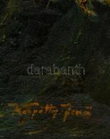 Kárpáthy jelzéssel: Háborgó tenger. Olaj, vászon, 80×99 cm