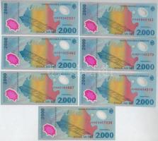 Románia 1999. 2000L (7x) T:I 
Romania 1999. 2000 Lei (7x) C:UNC