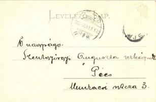 1902 Siklós, Pécsi utca, Polgári leányiskola, Takarékpénztár, Feiler Mariska, Holzer Dávid és Steinb...