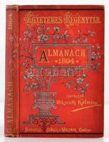 Egyetemes Regénytár. Almanach az 1894. évre. Szerk.: Mikszáth Kálmán. Budapest, 1894, Singer és Wolfner. Kiadói aranyozott, festett, illusztrált egészvászon (Gottermayer-féle) kötés, kissé kopottas, kissé foltos borítóval, kissé laza fűzéssel, a címlap és az elülső szennylap kijrá, M. Kir Naptárbélyeg bebélyegzéssel.