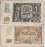 Lengyelország / Német megszállás 1940. 10Zl + 20Zl T:III Poland / German occupation 1940. 10 Zlotych + 20 Zlotych C:F