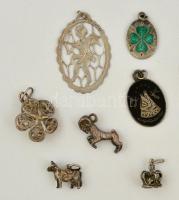 Ezüst(Ag) medálok, jelzéssel és jelzés nélkül, 7 db, bruttó: 13,2 g