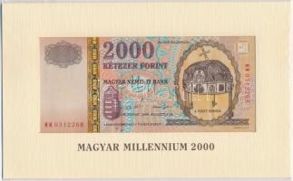 2000. 2000Ft "Millennium" (2x) eredeti, bontatlan csomagolásban, sorszámkövetők T:I