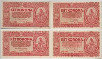 1920. 2K (4x) "2ab" csillagos sorszámmal, sorszámkövetők T:I