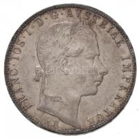 1858B 1Fl Ag "Ferenc József" T:1-,2 patina Adamo M14