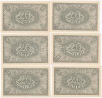 1920. 20f (6x) mind "11"-es széria T:I