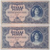 1945. 500P (2x) sorszámkövetők T:I,I-
