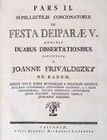 Joanne Frivaldszky (Fridvaldszky János (1730-1784)): Supellex concionatoria in festa Deiparae Virgin...