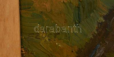 Ezüst György (1935-):Ősz. Olaj, papír, jelzett, keretben, 29×38 cm