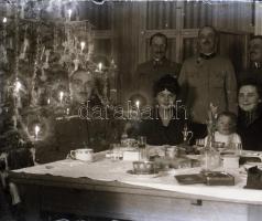 cca 1936 Katonai üveglemez negatívok, 6 db vintage negatív, 6x9 cm és 9x12 cm