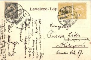 Dés, Dej; Vasútállomás vagonnal. Galocsi Sámuel kiadása / railway station with wagon