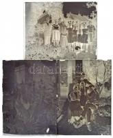 cca 1940 Üveglemez negatívok vegyes tétele, 21 db vintage negatív, 6x9 cm és 9x12 cm