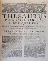 Joanne Marangoni (Giovanni Marangoni (1673-1753)): Thesaurus parochorum seu vitae, ac monumenta paro...
