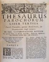 Joanne Marangoni (Giovanni Marangoni (1673-1753)): Thesaurus parochorum seu vitae, ac monumenta paro...