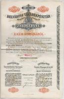 1905-1927. 7db-os vegyes értékpapír tétel, benne "Taurus Huskereskedelmi Részvénytársaság"...