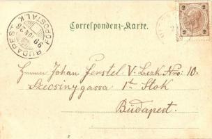 1899 Erdberg (Poysdorf); Schule, Kirche. Pateisky-Feldsberg / panorama view, school, church, restaur...