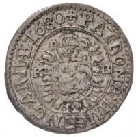 1680K-B 3kr Ag "I. Lipót" Körmöcbánya (1,67g) T:1-,2 / 
Hungary 1680K-B 3 Kreuzer Ag &quo...