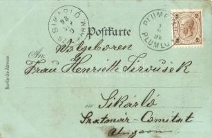 1898 (Vorläufer!) Plumlov, Plumenau, Blumenau; Schloss d. Fürsten Liechtenstein, Wasserfall / castle...