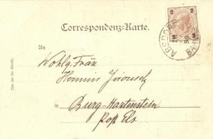 1899 Absdorf, Platz mit Kirche. Kunstverlag H. Kölz Nr. 397. / square with church