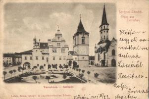 Lőcse, Levoca; Városháza, Latzin János kiadása / Rathaus / city hall (EB)