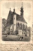 Selmecbánya, Banska Stiavnica; Régi plébániatemplom, Myskovszki Viktor kiadása / olda parish church (kis szakadás / small tear)