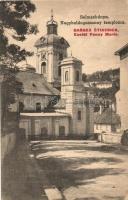 Selmecbánya, Banska Stiavnica; Nagyboldogasszony templom, Zsabokrszky T. felvétele, Joerges kiadása / church (EK)