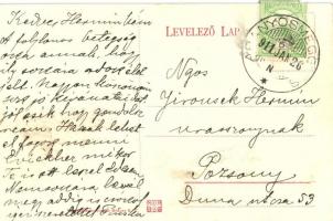 Aranyosmeggyes, Mediesu Aurit; Római katolikus és református templom a téren / churches, square