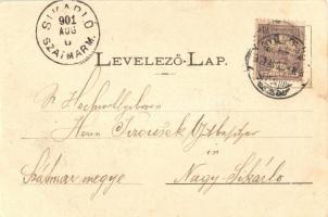 Gyöngyös, Katonai kórház katonákkal a kertben. Máthé Sándor Ede kiadása