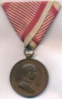 1914. Ferenc József Bronz Vitézségi Érem Br kitüntetés mellszalagon. Szign.: Tautenhayn T:2 Hungary 1914. Bronze Gallantry Medal Br medal with ribbon. Sign: Tautenhayn C:XF NMK 137.