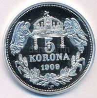 DN "Királyi koronák - I. Ferdinánd 5 korona 1909" Ag emlékérem tanúsítvánnyal (20/0.999/38...
