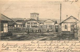 1901 Aknaszlatina, Slatinské Doly, Solotvyno; Kunegunda-bánya bejárata. Kaufman Ábrahám kiadása / mine entry