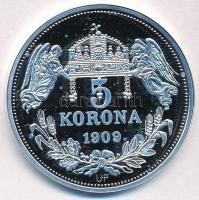 DN "Királyi koronák - III. Ferdinánd 5 korona 1909" Ag emlékérem tanúsítvánnyal (20/0.999/...