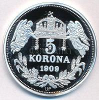 DN "Királyi koronák - Mária Terézia 5 korona 1909" Ag emlékérem tanúsítvánnyal (20g/0.999/...
