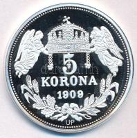DN "Királyi koronák - II. Lajos 5 korona 1909" Ag emlékérem tanúsítvánnyal (20,07g/0.999/3...